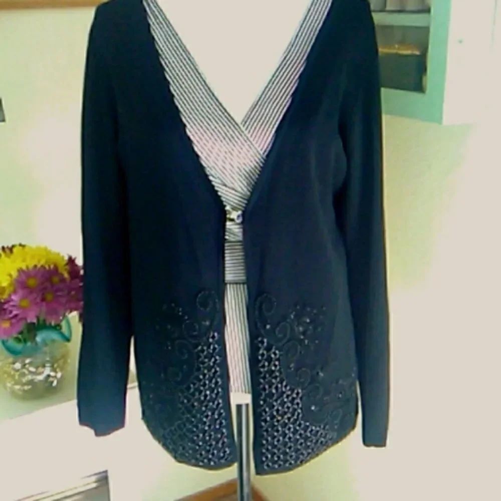 BCBG Dressy Embellished Sweater